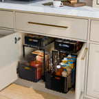 Under Sink Bathroom Cabinet with Pull-Out, Metal for kitchens - product gallery image 3