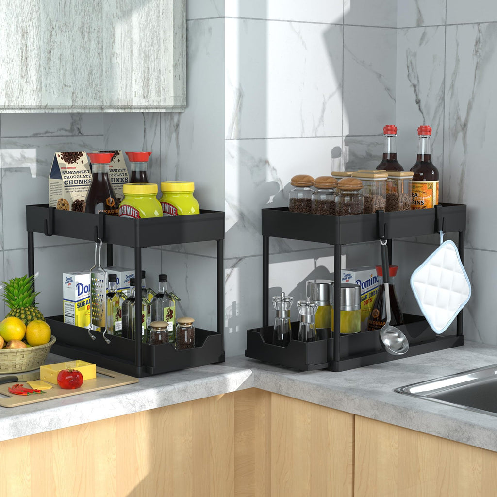 Under Sink Bathroom Cabinet with Space-Saving, Pull-Out, 1 Pair - product gallery image 2