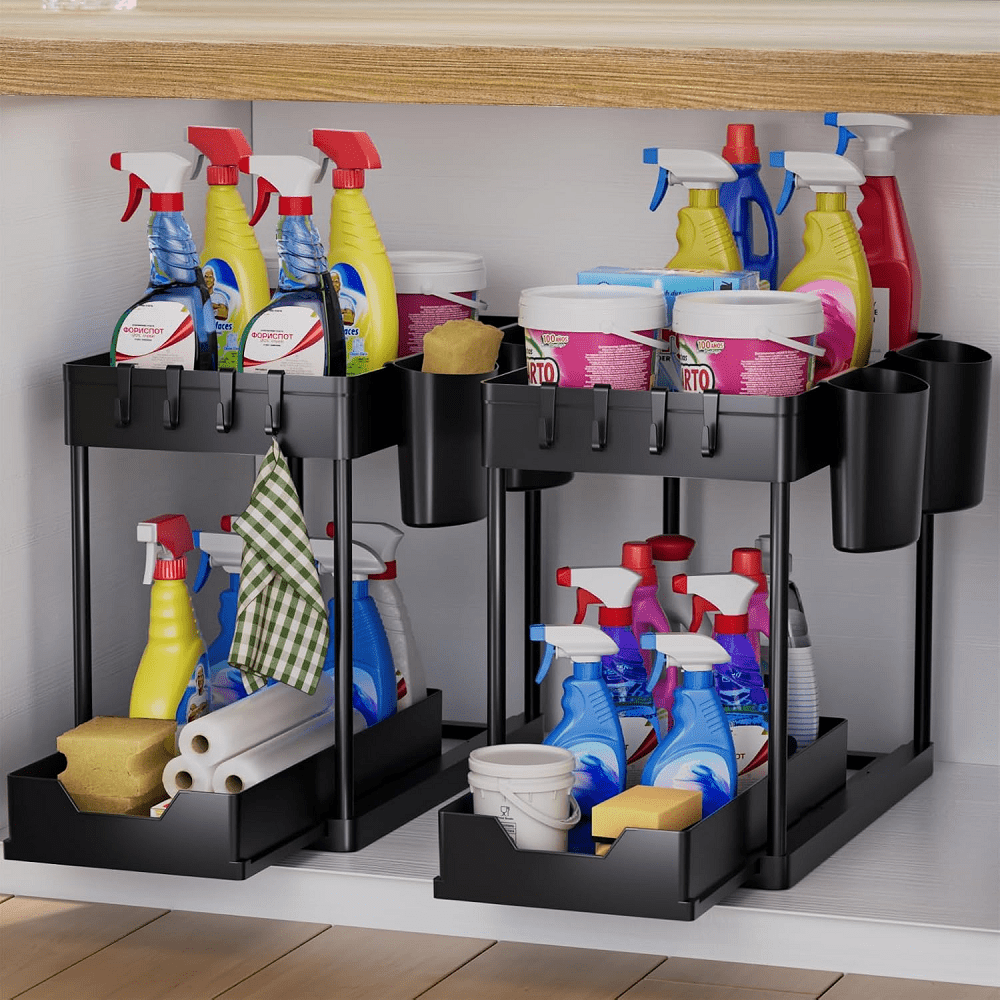 Under Sink Bathroom Cabinet with Space-Saving, Pull-Out, 1 Pair