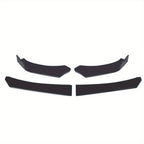 Universal Gloss Black Front Bumper with Protector Lip Body Spoiler Chin Splitter - product gallery image 4