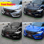 Universal Gloss Black Front Bumper with Protector Lip Body Spoiler Chin Splitter - product gallery image 6