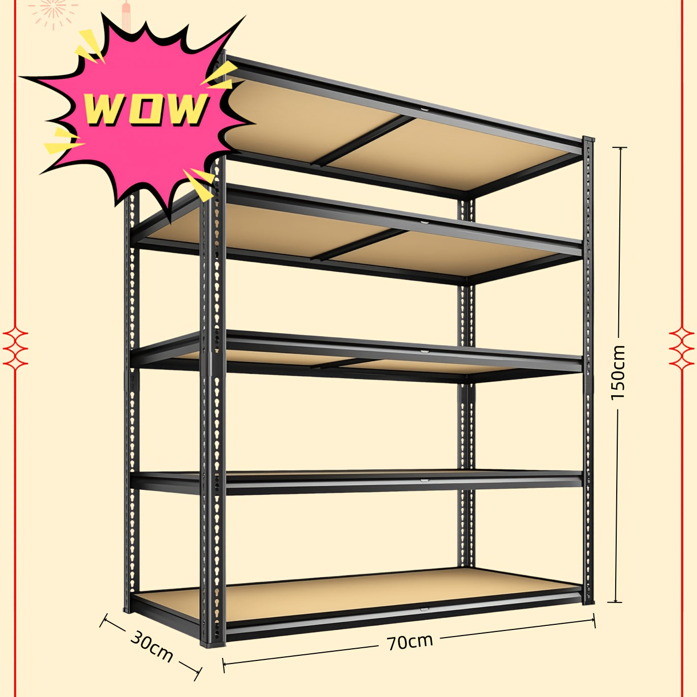 Utility Storage Shelve with Shelves, Sturdy Professional Shelving System - Style 1 option