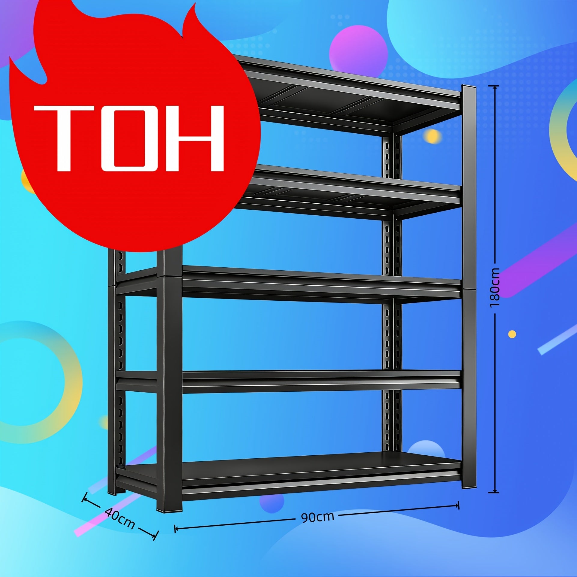 Utility Storage Shelve with Shelves, Sturdy Professional Shelving System - Style 3 option
