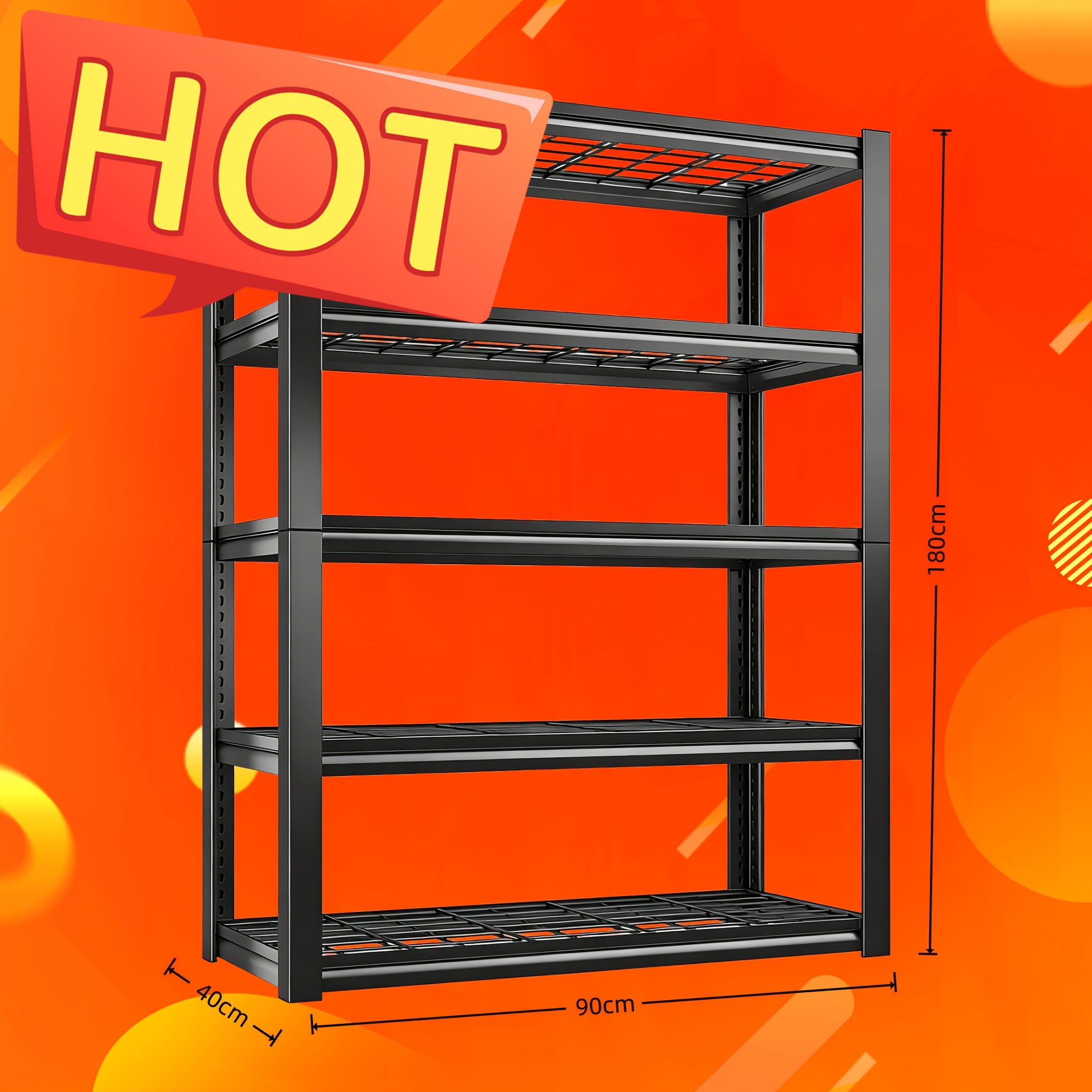 Utility Storage Shelve with Shelves, Sturdy Professional Shelving System - Style 4 option