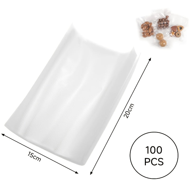 Vacuum Sealer Bags & Roll with Airtight, 100pcs, Food 100pcs Precut Embossed, Thick - product gallery image 2