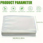 Vacuum Sealer Bags & Roll with Airtight, 100pcs, Food 100pcs Precut Embossed, Thick