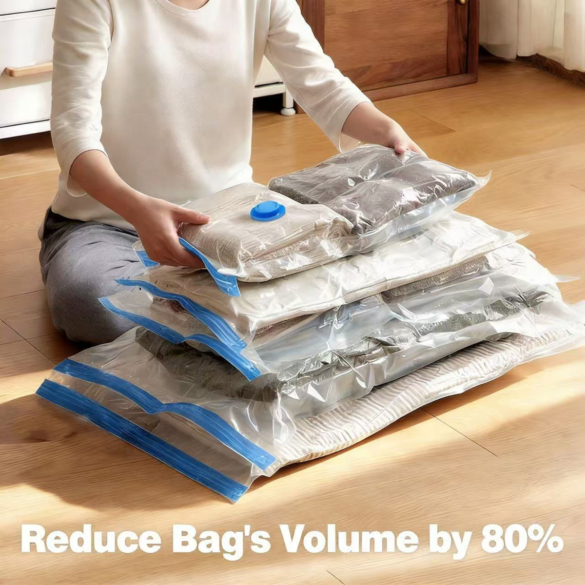 Vacuum Storage Bag with Space-Saving, Airtight, Plastic, 11 Piece - product gallery image 11