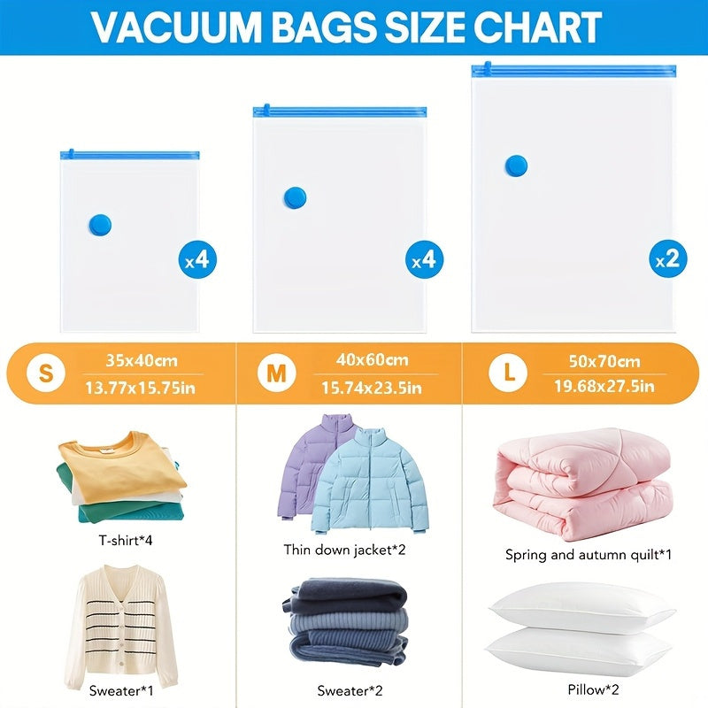Vacuum Storage Bag with Space-Saving, Airtight, Plastic, 11 Piece - product gallery image 2