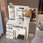 Vanity Dressing Table with Dimmable Hollywood Mirror Makeup Desk - product gallery image 2