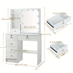 Vanity Dressing Table with Dimmable Hollywood Mirror Makeup Desk - product gallery image 3