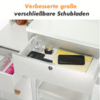 Vanity Dressing Table with LED Mirror Drawers, USB Port Cushioned - product gallery image 4