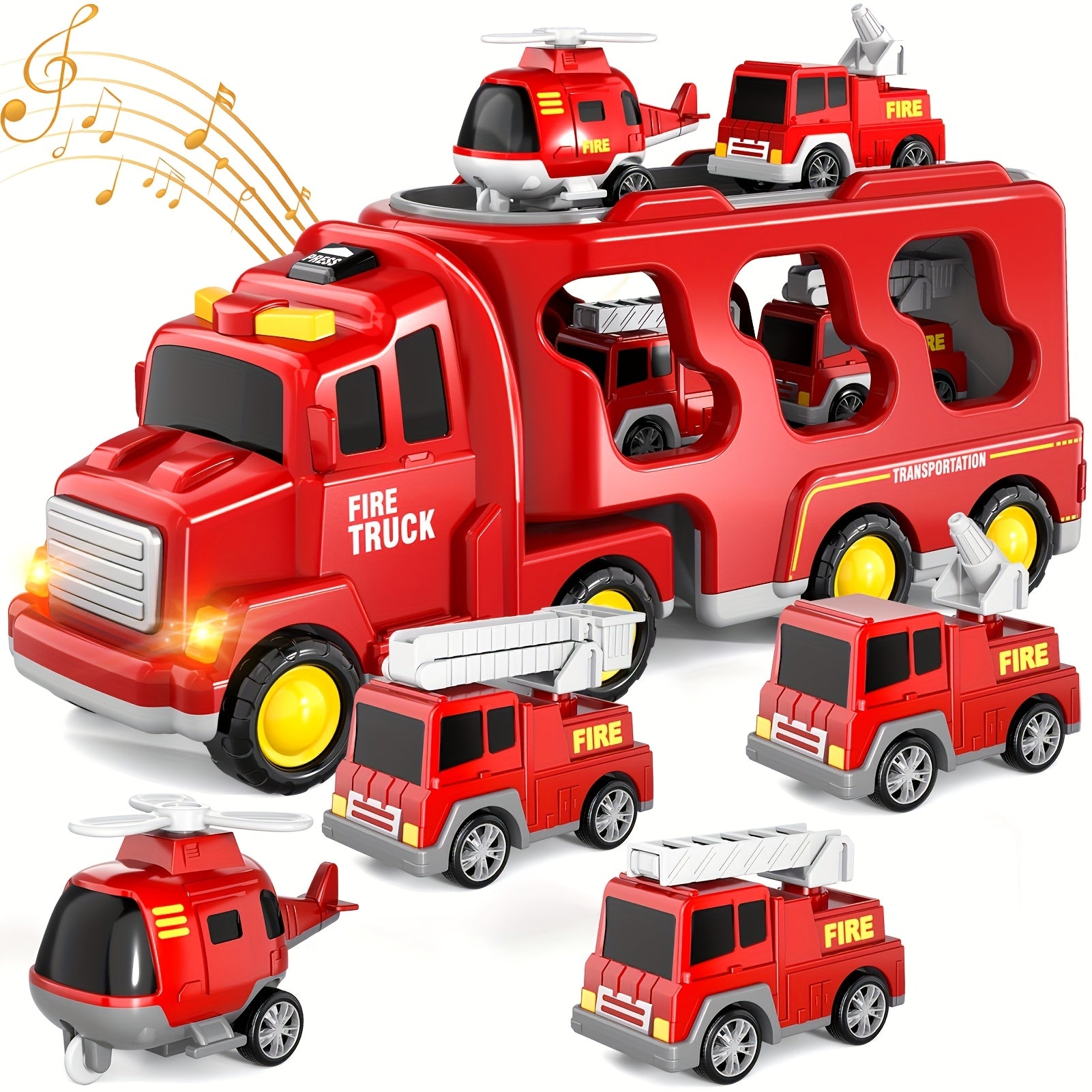 Vehicle Toy with 5-in-1 Construction Truck Toys Kids Lights - Construction Truck option