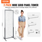 VEVOR 2' x 5.6' Grid Wall Panels Tower with 2 Packs, 47 - product gallery image 2