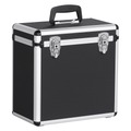 Vinyl Record Storage Case with Lockable, Metal, DJ Flight LP Records Lockable Aluminium - Black option