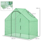Walk-In Greenhouse with Walk-In Garden Outdoor 180x100x168cm Steel - product gallery image 10