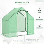 Walk-In Greenhouse with Walk-In Garden Outdoor 180x100x168cm Steel - product gallery image 12