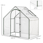 Walk-In Greenhouse with Walk-In Garden Outdoor 180x100x168cm Steel - product gallery image 3
