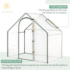 Walk-In Greenhouse with Walk-In Garden Outdoor 180x100x168cm Steel - product gallery image 4