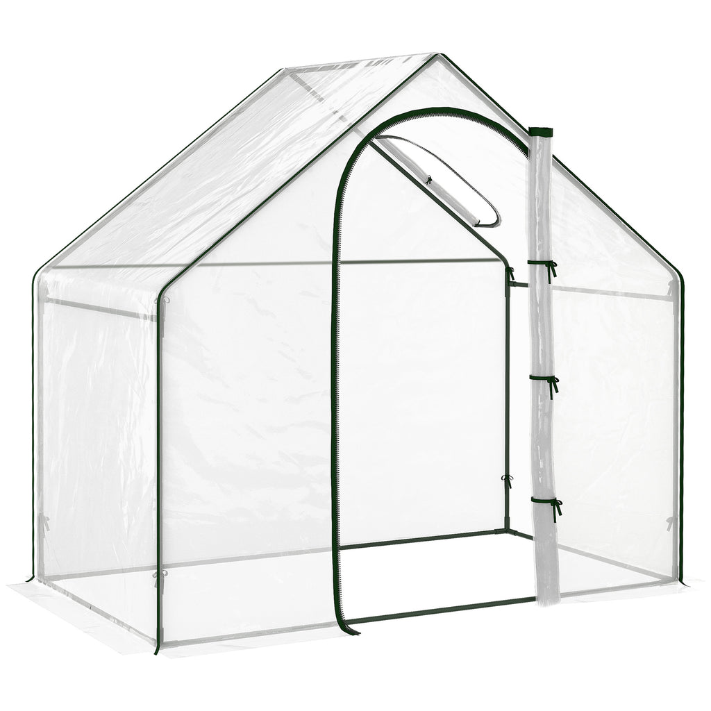 Walk-In Greenhouse with Walk-In Garden Outdoor 180x100x168cm Steel