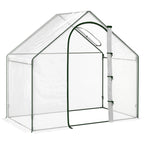 Walk-In Greenhouse with Walk-In Garden Outdoor 180x100x168cm Steel