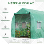 Walk-In Polytunnel Greenhouse with 2m, 3 x 2 M, 2m Walk-In Roll-Up Windows - product gallery image 11
