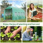 Walk-In Polytunnel Greenhouse with 2m, 3 x 2 M, 2m Walk-In Roll-Up Windows - product gallery image 14