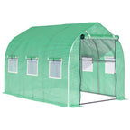 Walk-In Polytunnel Greenhouse with 2m, 3 x 2 M, 2m Walk-In Roll-Up Windows