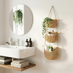 Wall Hanging Storage Basket with 84cm, Cotton for kitchens - product gallery image 4