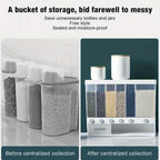 Wall-Mounted Cereal Dispenser with 10kg, Six-Compartment Wall-Mounted - product gallery image 13