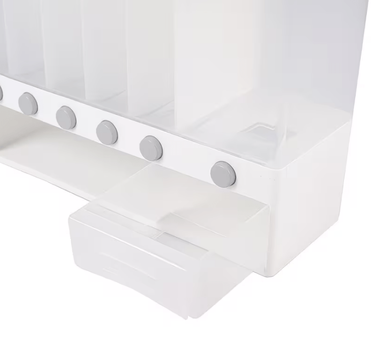 Wall-Mounted Cereal Dispenser with 10kg, Six-Compartment Wall-Mounted - product gallery image 19