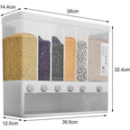 Wall-Mounted Cereal Dispenser with 10kg, Six-Compartment Wall-Mounted - product gallery image 3