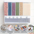 Wall-Mounted Cereal Dispenser with 10kg, Six-Compartment Wall-Mounted - product gallery image 6