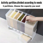 Wall-Mounted Cereal Dispenser with 10kg, Six-Compartment Wall-Mounted - product gallery image 7