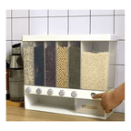 Wall-Mounted Cereal Dispenser with 10kg, Six-Compartment Wall-Mounted - product gallery image 9