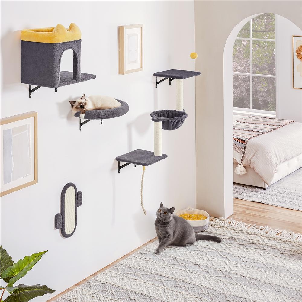 Wall Shelf with Space-Saving, Wall-Mounted, Costoffs Cat Tree Wall-Mounted Cat Furniture - product gallery image 10