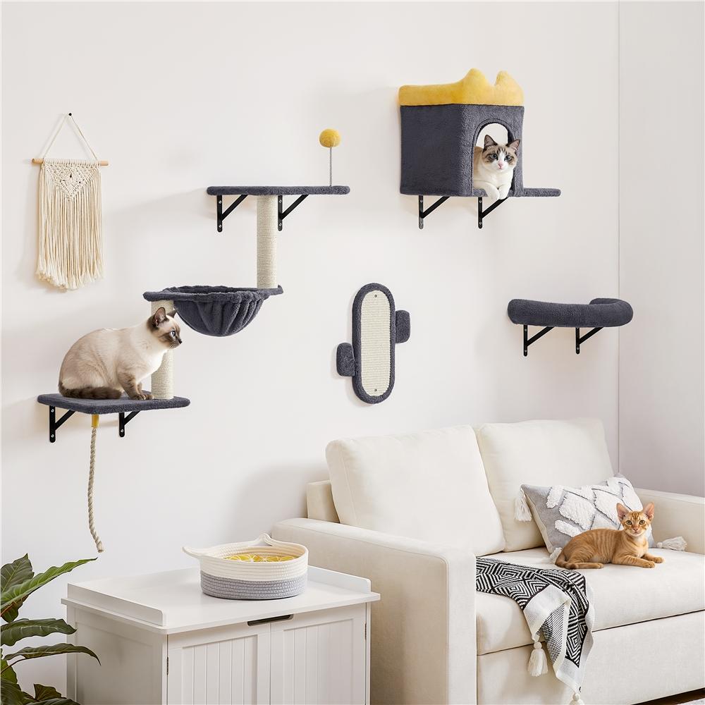 Wall Shelf with Space-Saving, Wall-Mounted, Costoffs Cat Tree Wall-Mounted Cat Furniture - product gallery image 2