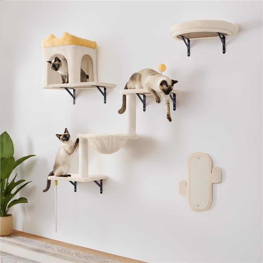 Wall Shelf with Space-Saving, Wall-Mounted, Costoffs Cat Tree Wall-Mounted Cat Furniture - product gallery image 6