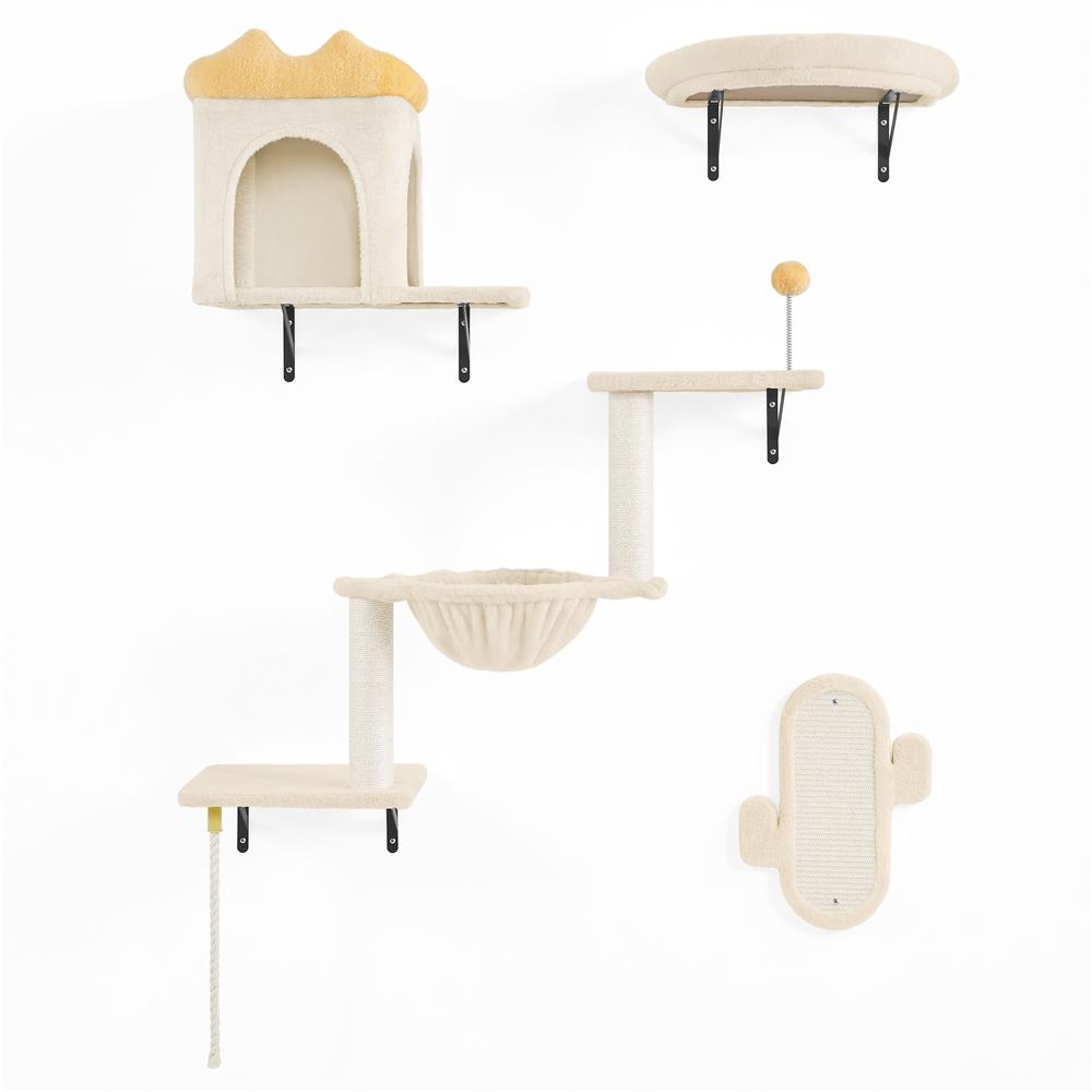 Wall Shelf with Space-Saving, Wall-Mounted, Costoffs Cat Tree Wall-Mounted Cat Furniture - product gallery image 7