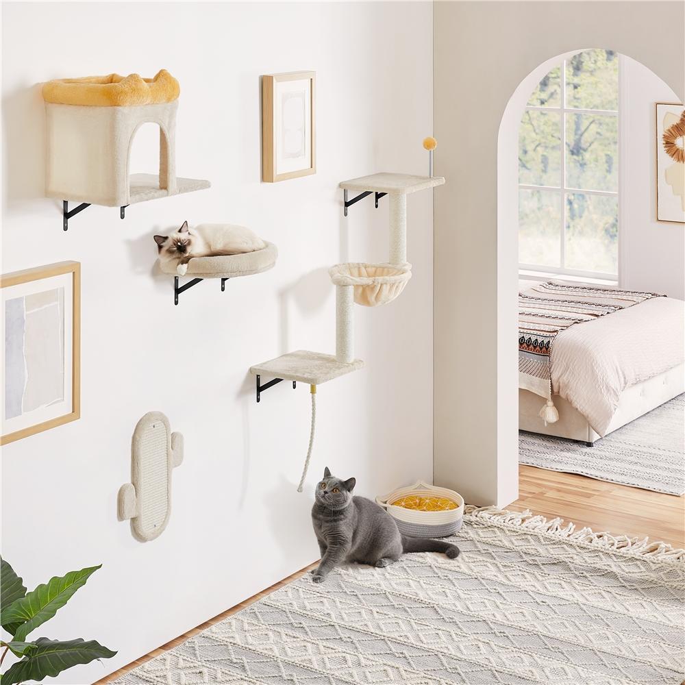 Wall Shelf with Space-Saving, Wall-Mounted, Costoffs Cat Tree Wall-Mounted Cat Furniture - product gallery image 9