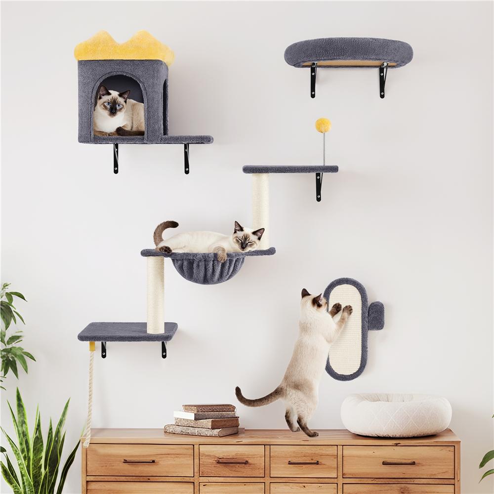 Wall Shelf with Space-Saving, Wall-Mounted, Costoffs Cat Tree Wall-Mounted Cat Furniture