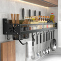 Wall Shelf with Wall-Mounted, 60cm, Metal, Wall-Mounted Aluminium Kitchen Storage Hook