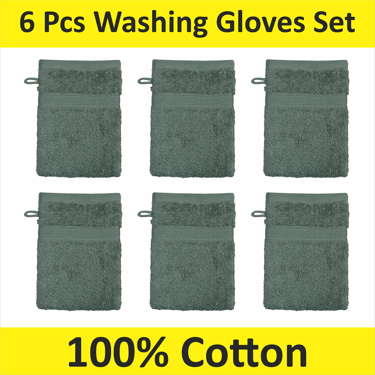 Wash Glove with Machine-Washable, Cotton, 6 Pack for practical home use - product gallery image 7