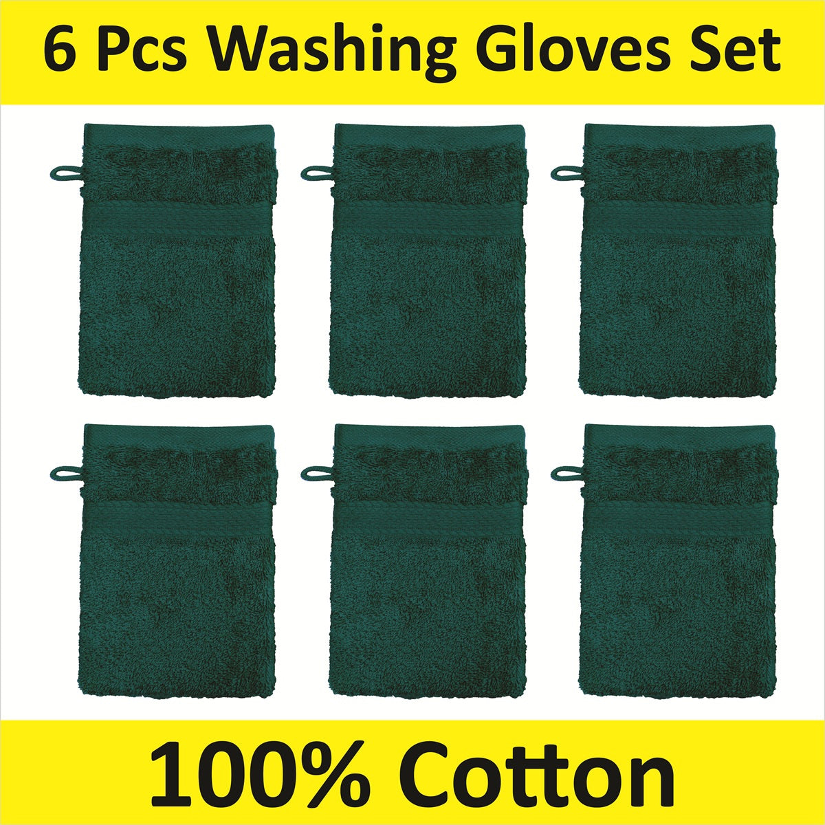 Wash Glove with Machine-Washable, Cotton, 6 Pack for practical home use - product gallery image 8