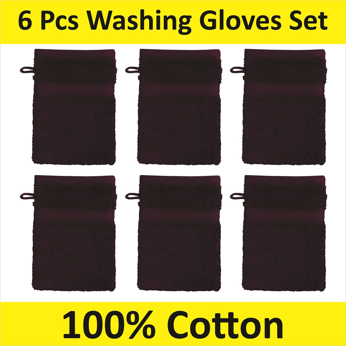 Wash Glove with Machine-Washable, Cotton, 6 Pack for practical home use - product gallery image 9