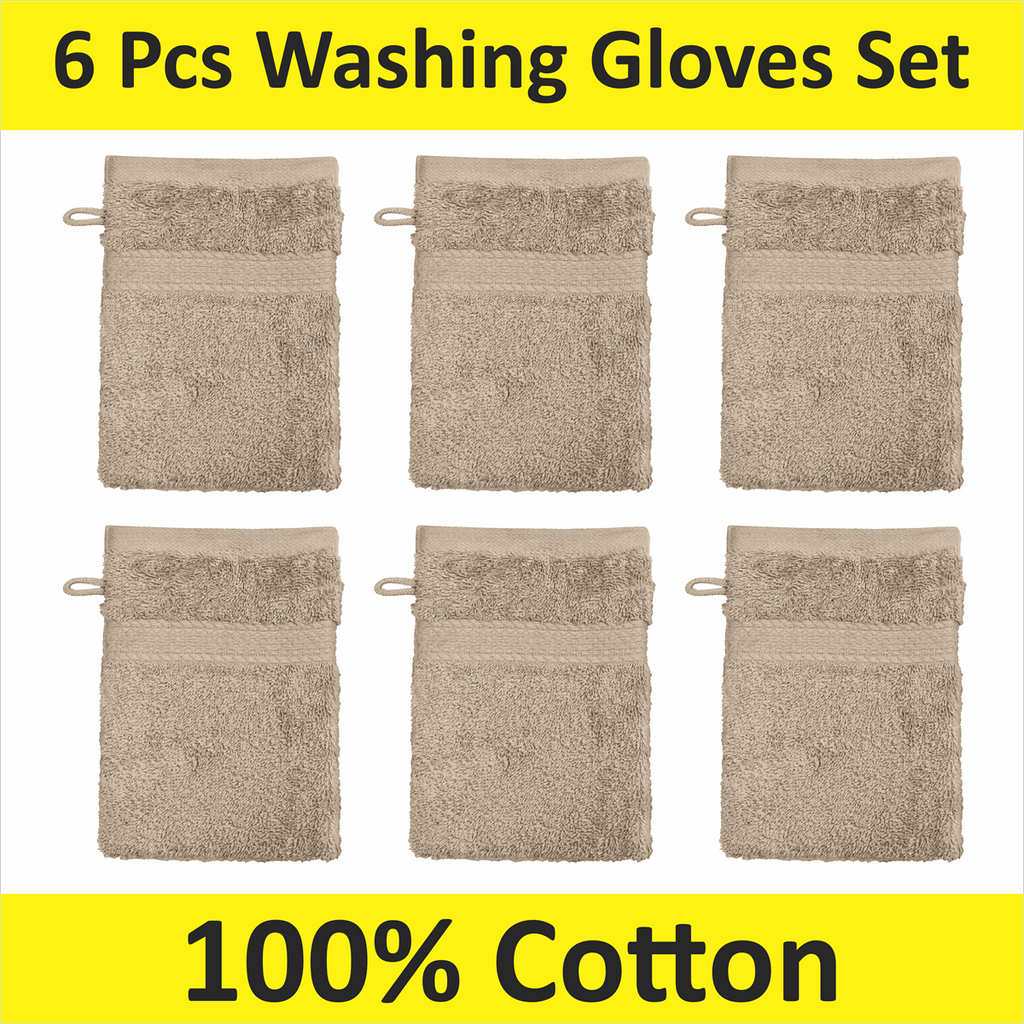 Wash Glove with Machine-Washable, Cotton, 6 Pack for practical home use