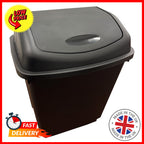 Waste Bin with 50L Black Swing Bin, Swing Flip Lid Large Black Kitchen - product gallery image 4