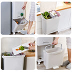 Waste Bins & Recycling with Wheels, Lockable, Plastic, 2 Tier 38L - product gallery image 10