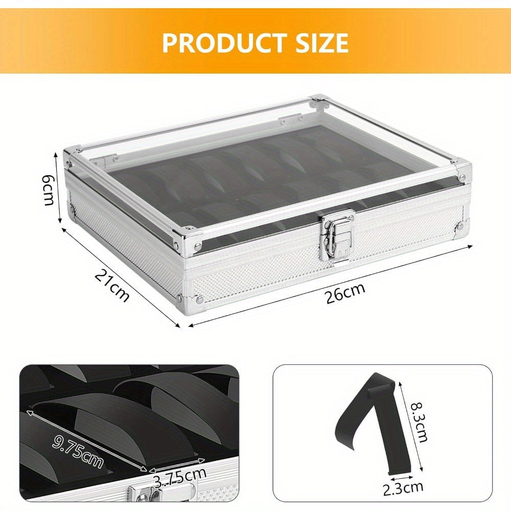 Watch Boxes & Case with Lockable, Metal, 12 Slots for storage and organisation - product gallery image 2
