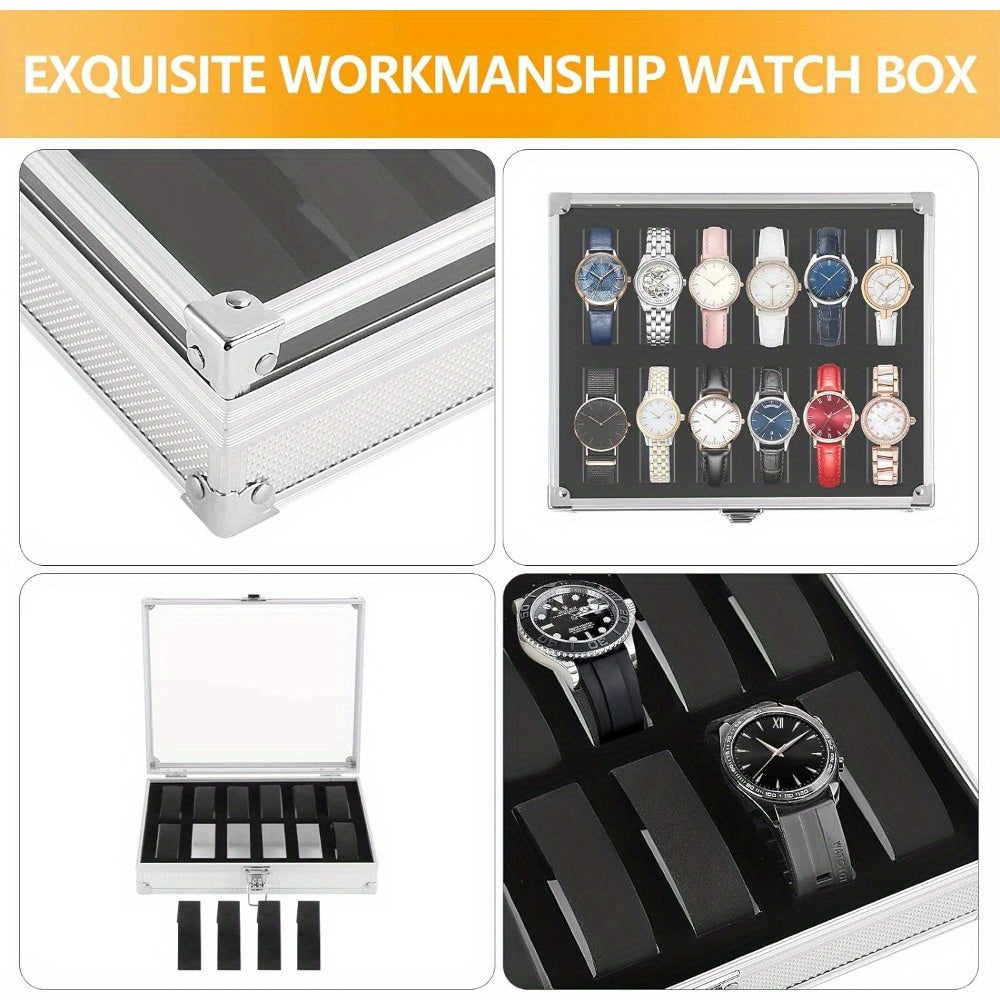 Watch Boxes & Case with Lockable, Metal, 12 Slots for storage and organisation - product gallery image 4