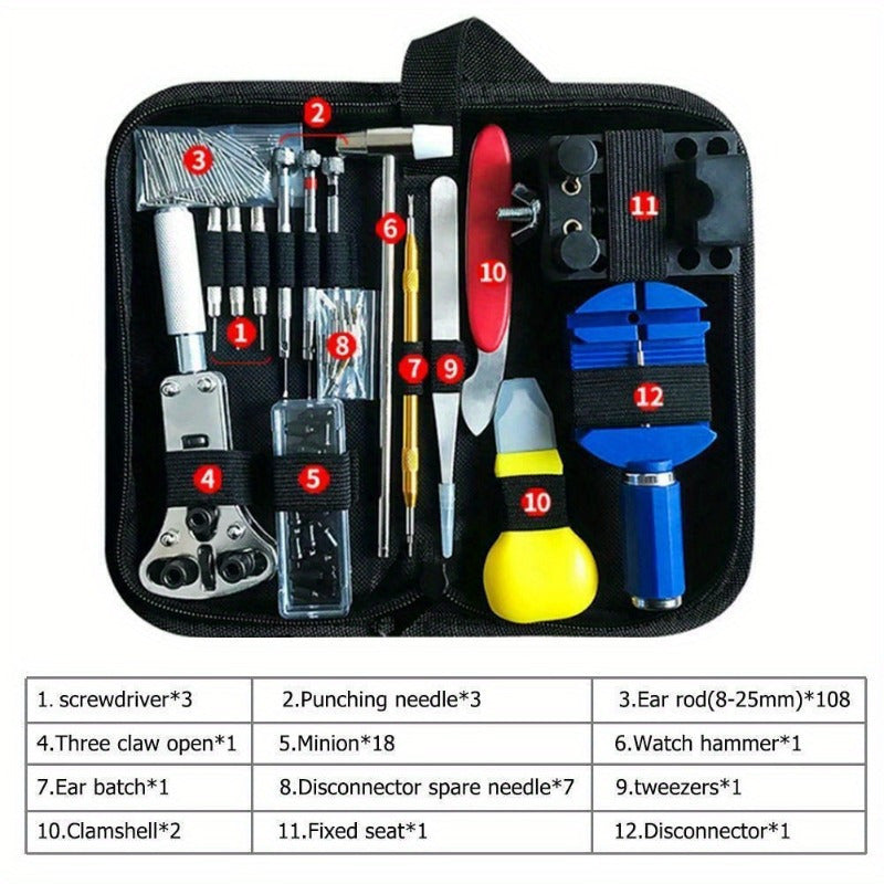 Watch Repair Tool Kit with Metal, 147 Piece, 147pcs/set - product gallery image 3